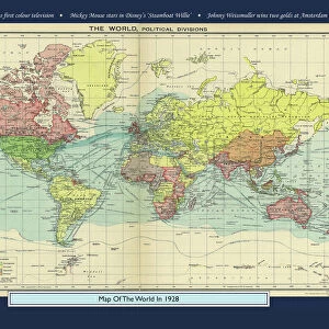 Historical World Events map 1928 US version