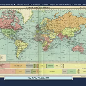 Historical World Events map 1935 US version