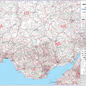 Postcode Sector Map sheet 11 South Wales