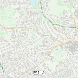 Solihull B91 1 Postcode Sector Print Map Solihull B91 1 Postcode Sector Print Map