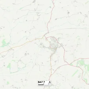 South Somerset BA7 7 Print Map South Somerset BA7 7 Print Map