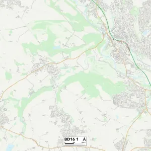 Bingley BD16 1 Postcode Sector Print Map Bingley BD16 1 Postcode Sector Print Map