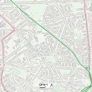 Cardiff CF14 1 Print Map Sector Cardiff CF14 1 Print Map Sector