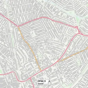 Cardiff CF24 3 Print Map Sector Cardiff CF24 3 Print Map Sector