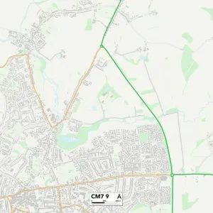 Braintree CM7 9 Print Map Sector Braintree CM7 9 Print Map Sector