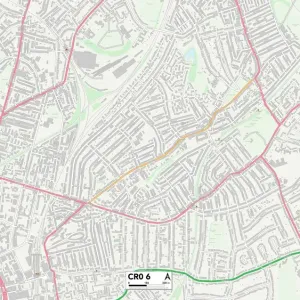 Croydon CR0 6 Postcode Sector Map Print Croydon CR0 6 Postcode Sector Map Print