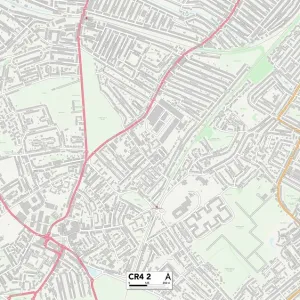 Merton CR4 2 Postcode Sector Print Map Merton CR4 2 Postcode Sector Print Map