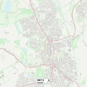 Erewash DE7 5 Postcode Sector Print Map Erewash DE7 5 Postcode Sector Print Map