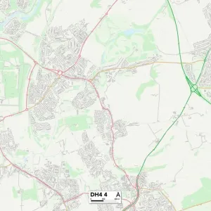 Sunderland DH4 4 Print Map Sunderland DH4 4 Print Map