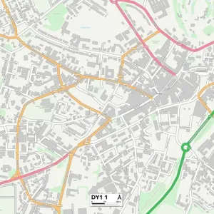 Dudley DY1 1 Postcode Sector Print Map Dudley DY1 1 Postcode Sector Print Map