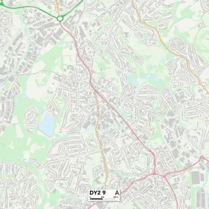 Dudley DY2 9 Postcode Sector Print Map Dudley DY2 9 Postcode Sector Print Map