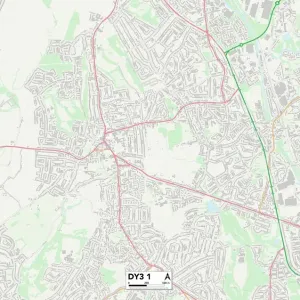 Dudley DY3 1 Postcode Sector Print Map Dudley DY3 1 Postcode Sector Print Map