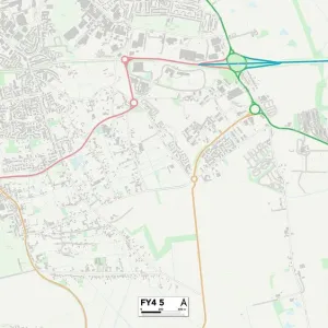 Blackpool FY4 5 Postcode Sector Print Map