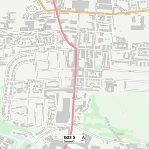 Glasgow G22 5 Print Map Sector Glasgow G22 5 Print Map Sector