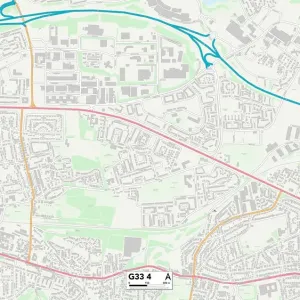 Glasgow G33 4 Print Map Sector Glasgow G33 4 Print Map Sector