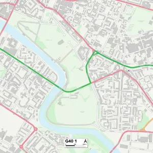 Glasgow G40 1 Postcode Sector Print Map Glasgow G40 1 Postcode Sector Print Map