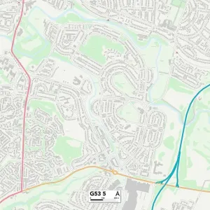 Glasgow G53 5 Print Map Sector Glasgow G53 5 Print Map Sector