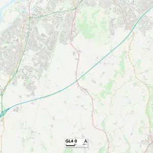 Gloucester GL4 0 Print Map Sector Gloucester GL4 0 Print Map Sector