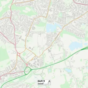 Waverley GU9 9 Postcode Sector Print Map Waverley GU9 9 Postcode Sector Print Map