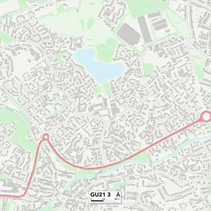 Woking GU21 3 Postcode Sector Print Map Woking GU21 3 Postcode Sector Print Map
