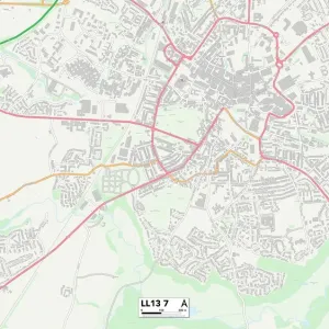 Wrexham LL13 7 Postcode Sector Print Map Wrexham LL13 7 Postcode Sector Print Map