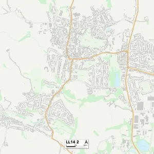 Wrexham LL14 2 Postcode Sector Map Print Wrexham LL14 2 Postcode Sector Map Print