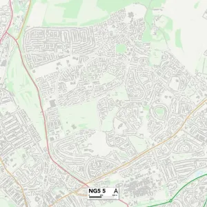 Nottingham NG5 5 Postcode Sector Print Map Nottingham NG5 5 Postcode Sector Print Map