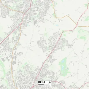 Oldham OL1 4 Postcode Sector Print Map Oldham OL1 4 Postcode Sector Print Map