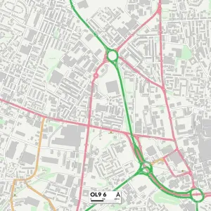 Oldham OL9 6 Postcode Sector Map Print Oldham OL9 6 Postcode Sector Map Print