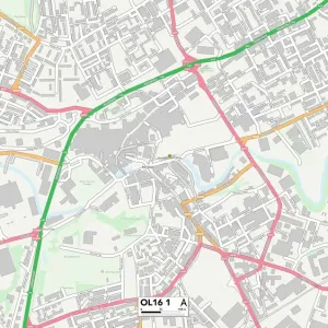 Rochdale OL16 1 Postcode Sector Print Map Rochdale OL16 1 Postcode Sector Print Map