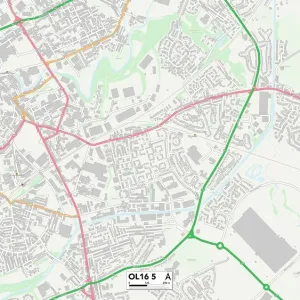 Rochdale OL16 5 Postcode Sector Print Map Rochdale OL16 5 Postcode Sector Print Map
