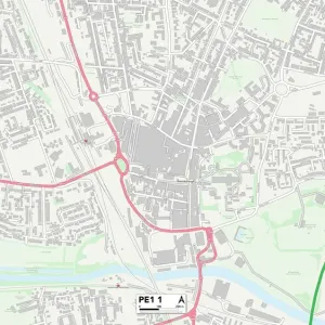 Peterborough PE1 1 Print Map Sector Peterborough PE1 1 Print Map Sector