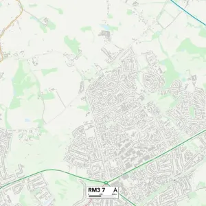 RM3 7 Print Map of Romford Area RM3 7 Print Map of Romford Area