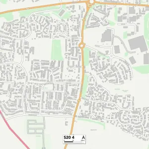 Sheffield S20 4 Postcode Sector Print Map Sheffield S20 4 Postcode Sector Print Map