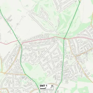 Reigate und Banstead SM7 1 Karte Reigate und Banstead SM7 1 Karte