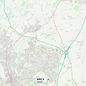 Worcester WR3 8 Print Map Sector Worcester WR3 8 Print Map Sector