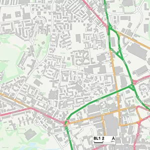 UK Maps, BL Bolton, BL1 2