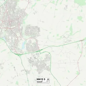 Kettering NN15 5 Postcode Sector Print Map Kettering NN15 5 Postcode Sector Print Map