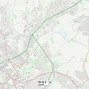 Rochdale OL16 2 Postcode Sector Print Map Rochdale OL16 2 Postcode Sector Print Map