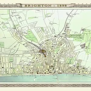 1898 Brighton Seaside Town Print 1898 Brighton Seaside Town Print