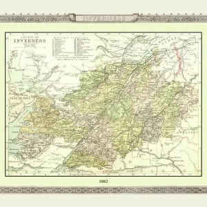 Old Map Print of Inverness County from 1882 Philips Atlas Old Map Print of Inverness County from 1882 Philips Atlas