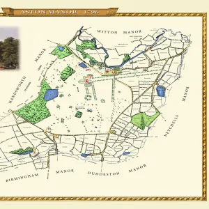 Old Map of Aston Manor near Birmingham 1796