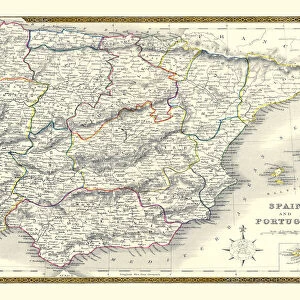 Maps of Europe Greetings Card Collection: Maps of Spain And Portugal PORTFOLIO
