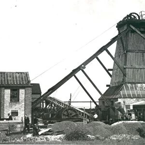 A 1949 picture of the headgear and winding house at Lynemouth Colliery, Northumberland
