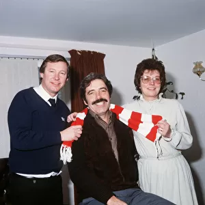 Aberdeen mamager Alex Ferguson and his wife Cathy pictured with Scottish trade union