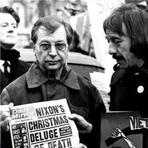 Actor Clive Dunn and Harry Fowler from Dads Army in protest over bombing of North