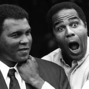 Actor Geoffrey C Ewing actor with former American world champion boxer Muhammad Ali