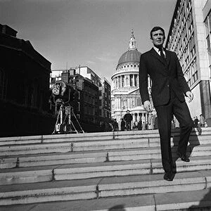 Actor George Lazenby who played James Bond 007 in the film On Her Majesty