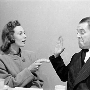 Actor Jack Warner seen here with actress Joan Winters Circa 1945