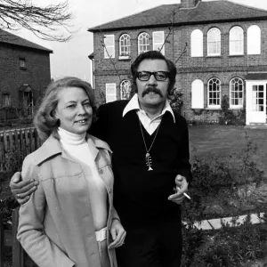 Actor James Beck of Dads Army fame seen here with his wife outside their 120 year old